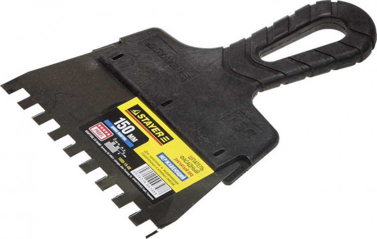 Шпатель зубчатый STAYER 1009-15-08