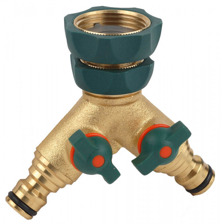 Распределитель двухканальный (резьба внешняя-соединитель) RACO 4244-55133B