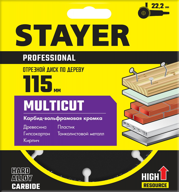 Отрезной диск для УШМ STAYER 36860-115