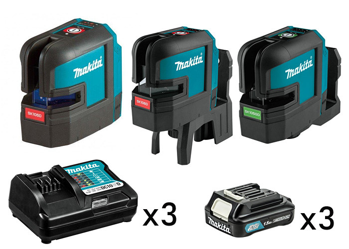 Набор лазерных уровней MAKITA DLXMUALASERL