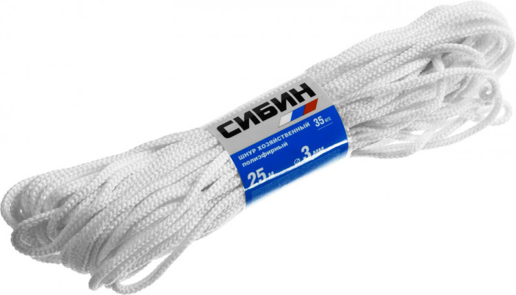 Шнур хозяйственный полиэфирный СИБИН 50263