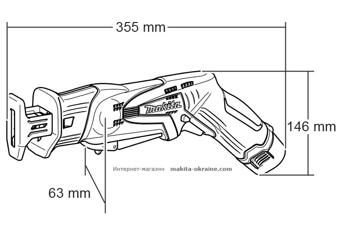 Аккумуляторная ножовка MAKITA JR100DZ