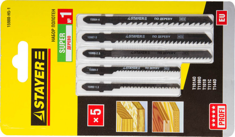 Полотна STAYER 15980-H5-1 применяются на электрическом лобзике для резки тонколистового металла и цветных металлов