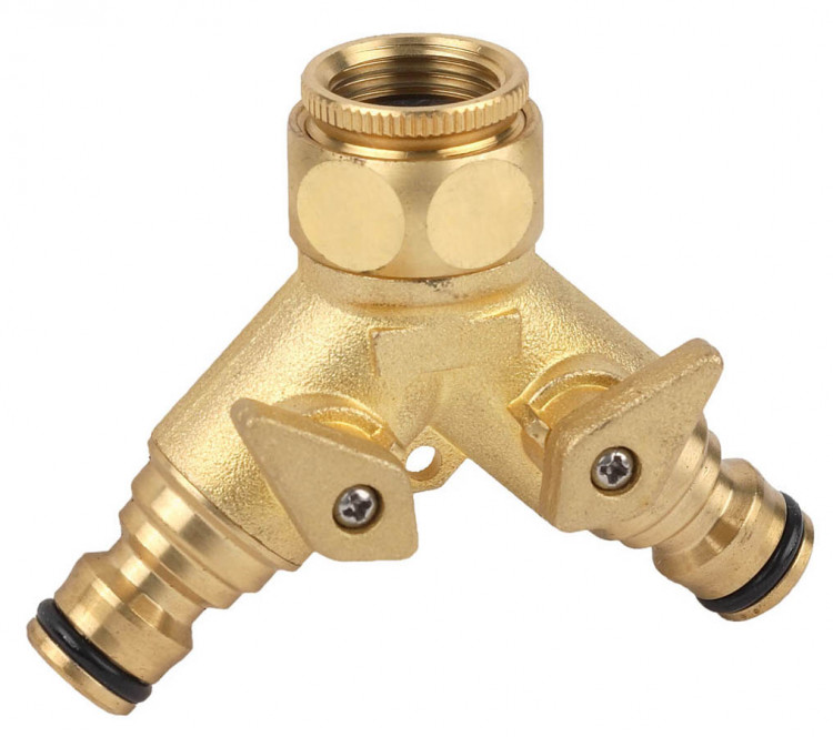 Распределитель двухканальный (резьба внешняя-соединитель) RACO 4246-55034B