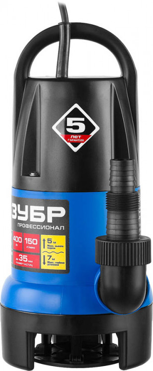 Насос дренажный погружной ЗУБР НПГ-Т7-400