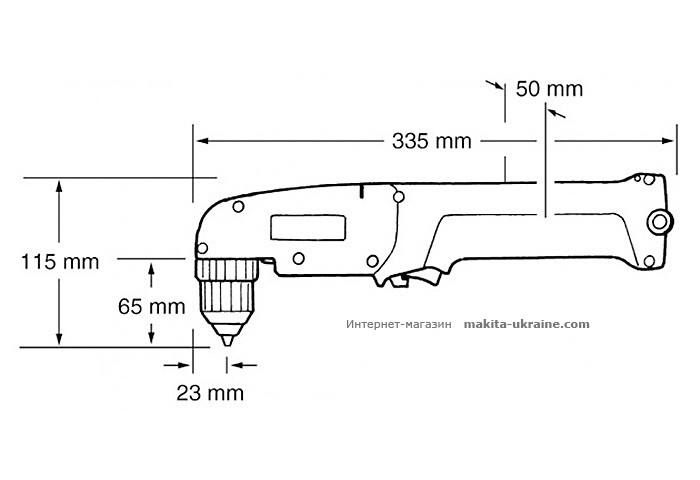 Аккумуляторная угловая дрель MAKITA DA391DW