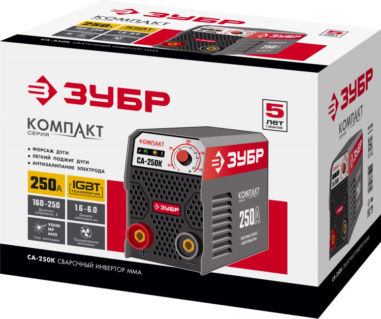 Сварочный инвертор ЗУБР СА-250К