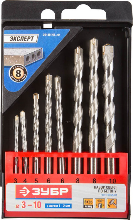 Набор сверл ЗУБР 29140-H8_z01
