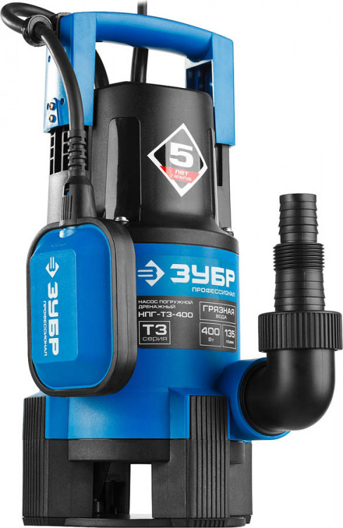 Насос дренажный погружной ЗУБР НПГ-Т3-400