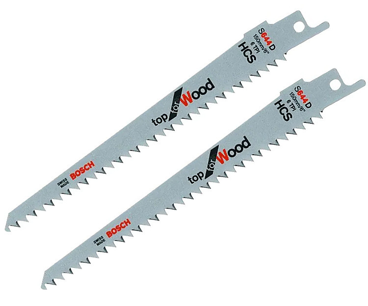 Пильное полотно Bosch S 644 D HCS, 6 TPI, 2 шт.