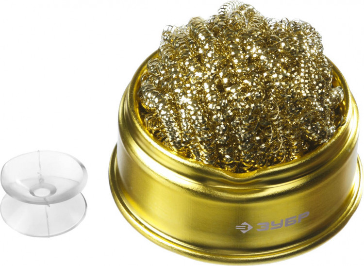 Набор для чистки жал ЗУБР 55468 применяется для выполнения сухой механической очистки и ухода за жалами. Металлическая губка отлично удаляет излишки припоя и хорошо очищает паяльник от окислов