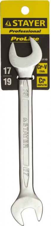 Рожковый ключ STAYER 27035-17-19