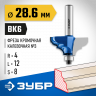 Фреза кромочная калевочная №3 ЗУБР 28704-28.6