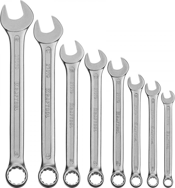 Набор комбинированных гаечных ключей KRAFTOOL 27079-H8C