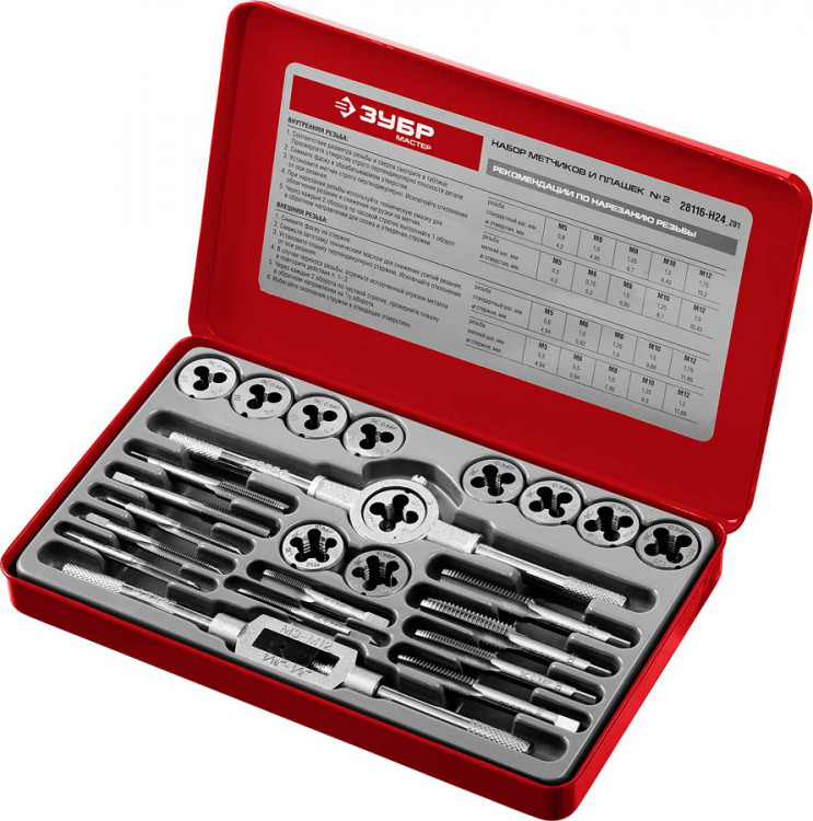 Набор резьбонарезной ЗУБР 28116-H24_z01