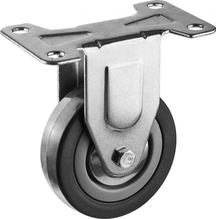 Колесо неповоротное ЗУБР 30956-75-F применяются для перемещения тележек и легковесного оборудования. Рекомендуется для полов с неровностями и препятствиями