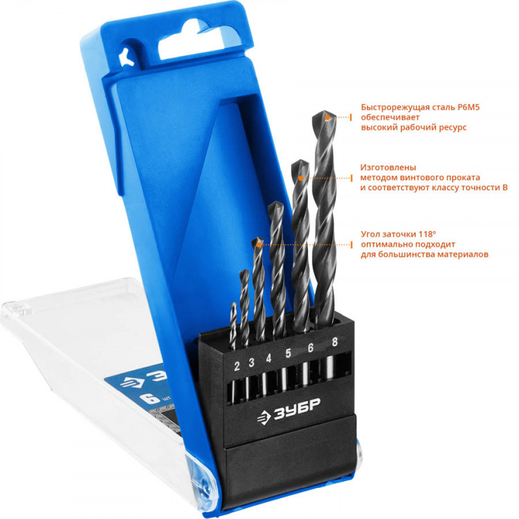 Набор сверел Зубр 29621-H6