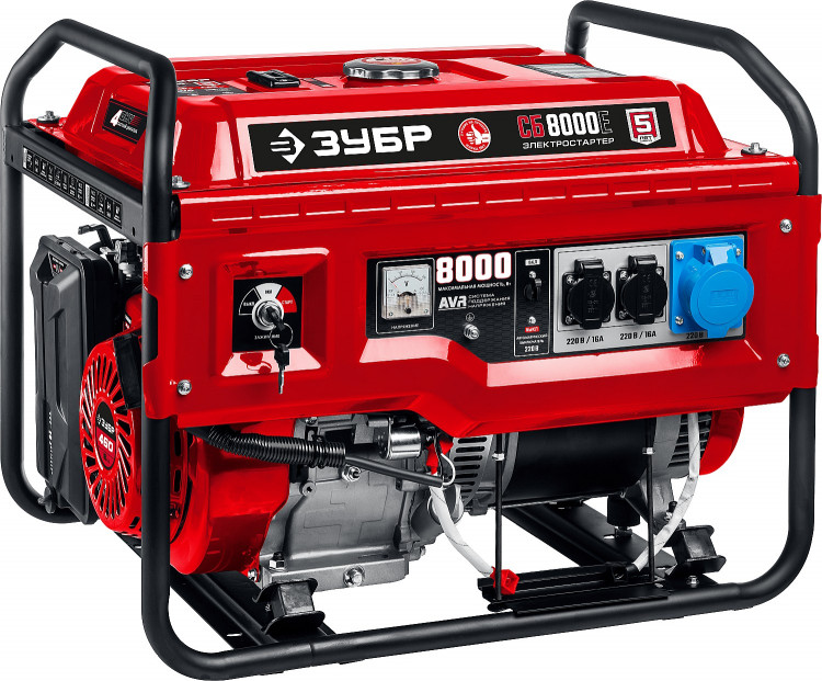 Бензиновый электрогенератор ЗУБР СБ-8000Е