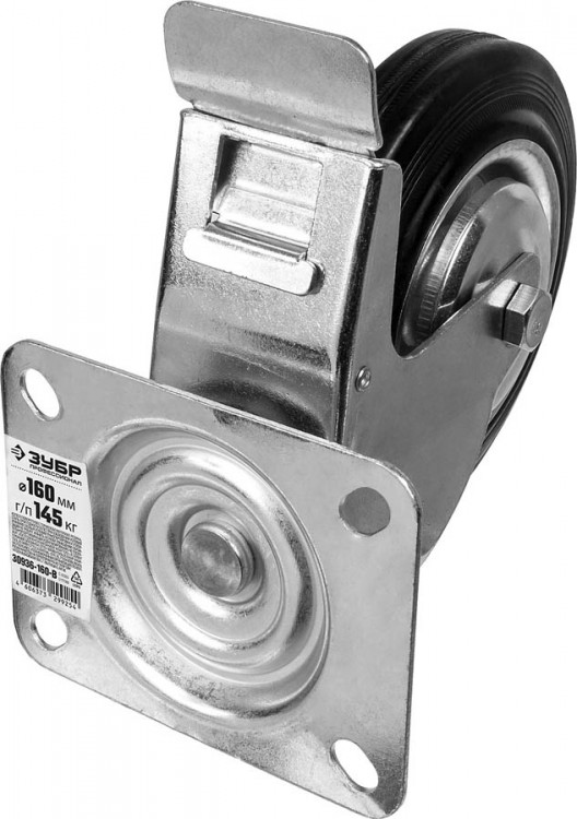 Колесо поворотное c тормозом ЗУБР 30936-160-B применяются для перемещения тележек и легковесного оборудования. Рекомендуется для полов с неровностями и препятствиями