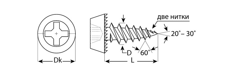Саморезы для листового металла КЛМ-Ц ЗУБР 4-300127-35-11