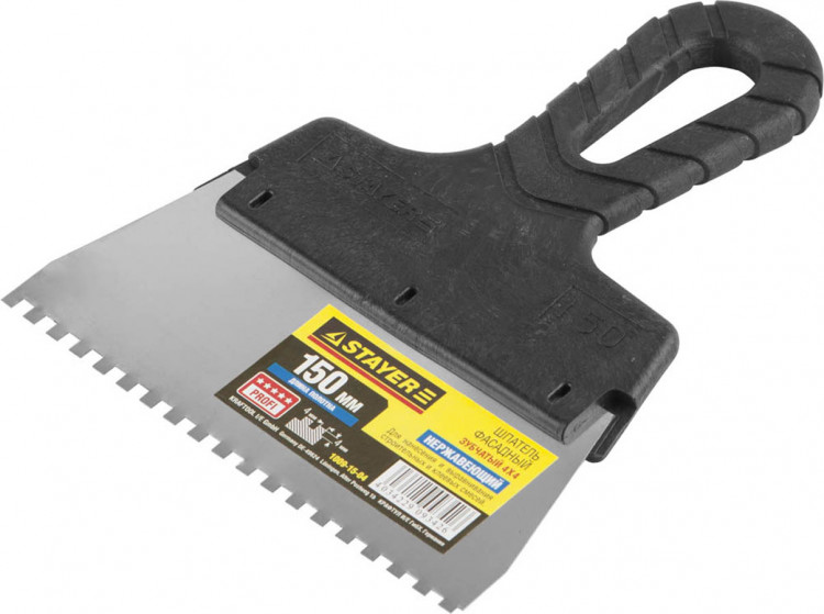 Шпатель зубчатый STAYER 1009-15-04