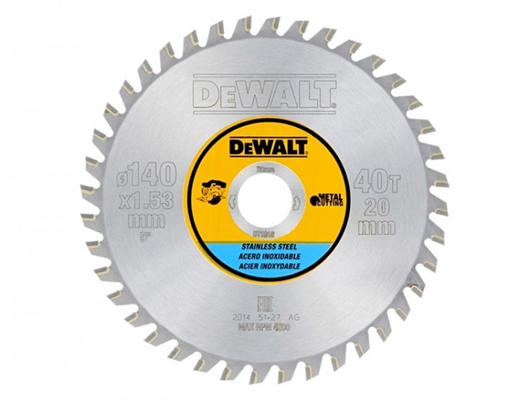 Пильный диск (140х20мм) DeWALT DT1918