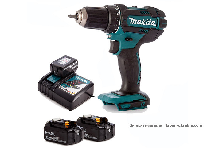 Аккумуляторная дрель-шуруповерт MAKITA DDF482RFE3
