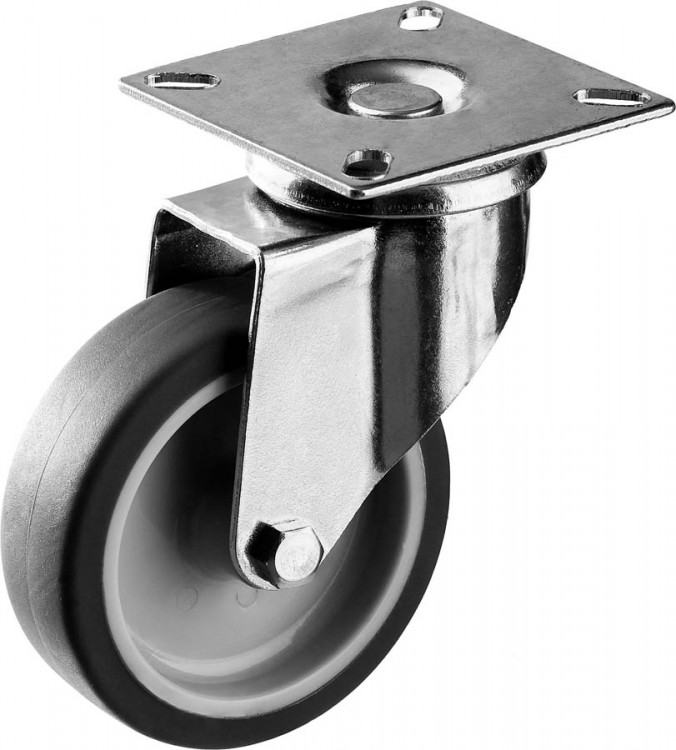 Колесо поворотное ЗУБР 30946-75-S применяются для перемещения тележек и легковесного оборудования. Рекомендуется для полов с неровностями и препятствиями
