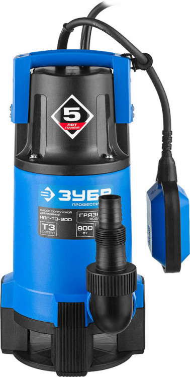 Насос дренажный погружной для грязной воды ЗУБР НПГ-Т3-900