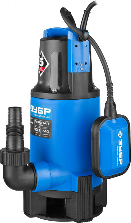 Насос дренажный погружной для грязной воды ЗУБР НПГ-Т3-900