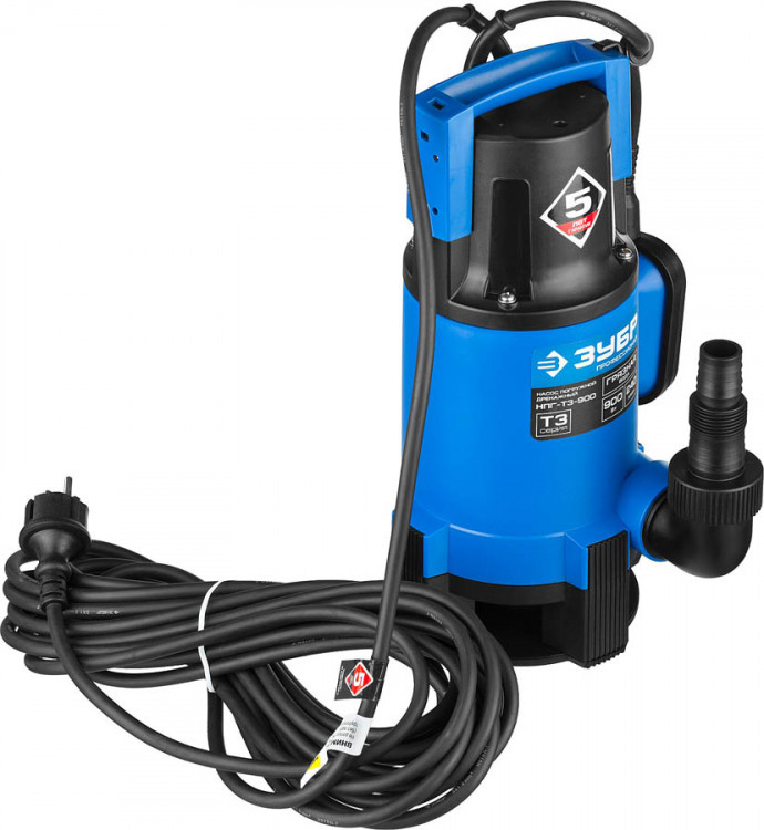 Насос дренажный погружной для грязной воды ЗУБР НПГ-Т3-900