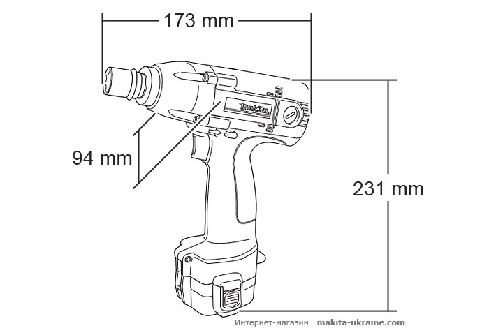 Аккумуляторный ударный гайковерт MAKITA 6918FDWDE