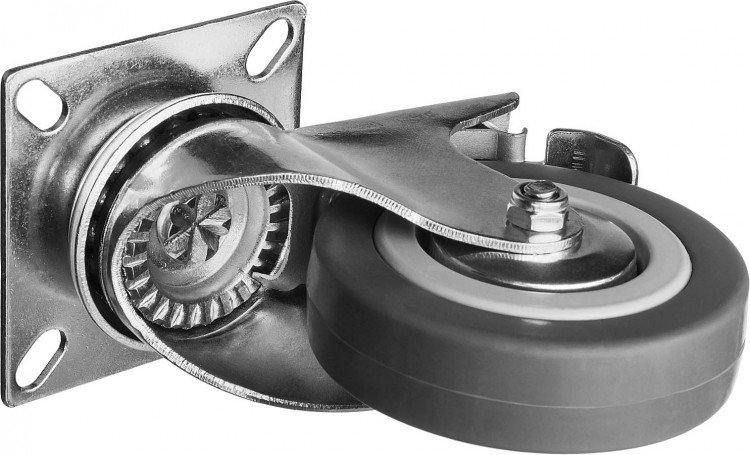 Колесо поворотное c тормозом ЗУБР 30956-75-B применяются для перемещения тележек и легковесного оборудования. Рекомендуется для полов с неровностями и препятствиями