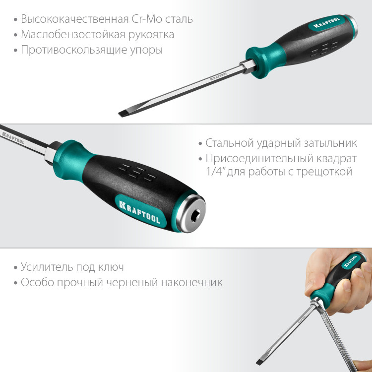 Отвертка ударная Impact KRAFTOOL 250033-6