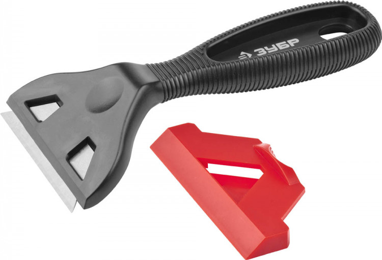 Скребок ЗУБР 08555 предназначен для зачистки поверхностей от различных загрязнений. Лезвие изготовлено из высококачественной инструментальной стали. Сменное пластиковое лезвие в комплетке для зачистки деликатных поверхностей.