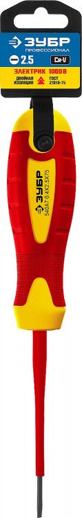 Отвертка диэлектрическая ЗУБР 25261-2.5-075_z01
