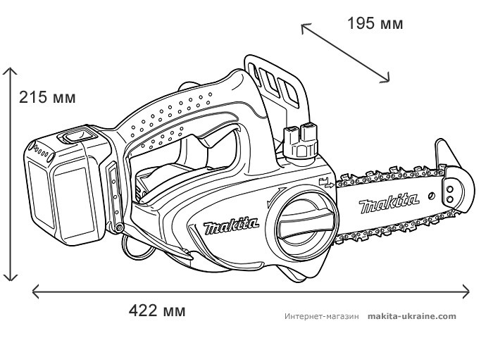 Аккумуляторная цепная пила MAKITA DUC122RFE