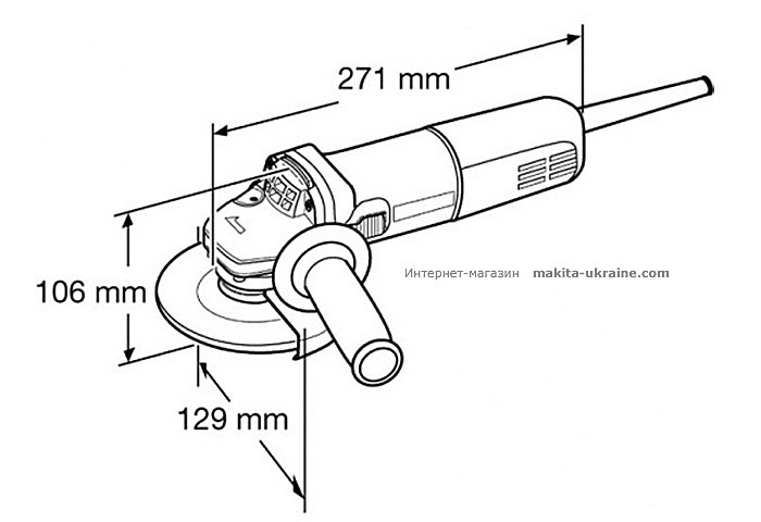 Болгарка MAKITA 9557HNG