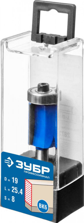 Фреза кромочная с нижним подшипником ЗУБР 28727-19-25.4