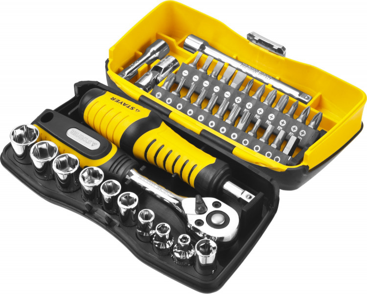 Набор бит и торцовых головок STAYER 25135-H39
