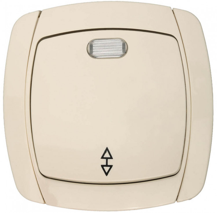 Проходной одноклавишный выключатель с индикатором СВЕТОЗАР CITY LIGHT SV-54238-B