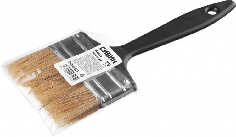 Кисть плоская малярная СИБИН 01008-075