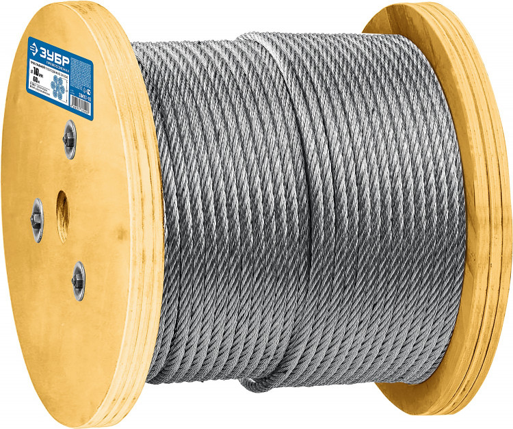 Трос стальной оцинкованный DIN 3067 ЗУБР 30417-10