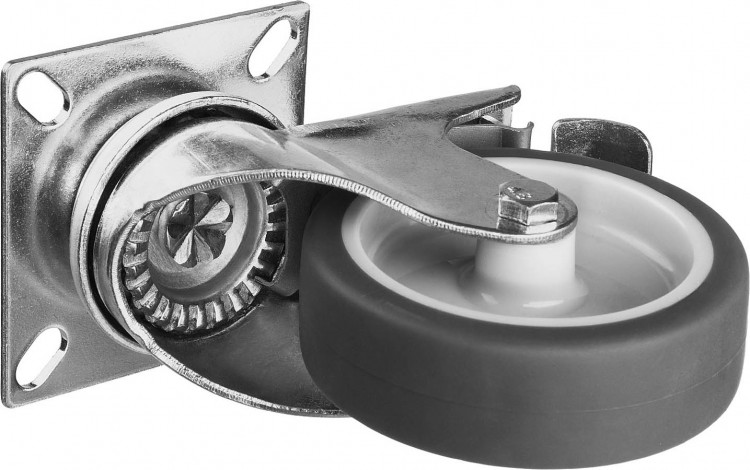 Колесо поворотное c тормозом ЗУБР 30946-75-B применяются для перемещения тележек и легковесного оборудования. Рекомендуется для полов с неровностями и препятствиями