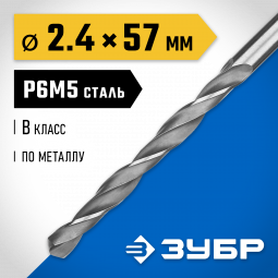 Сверло ЗУБР 29621-2.4