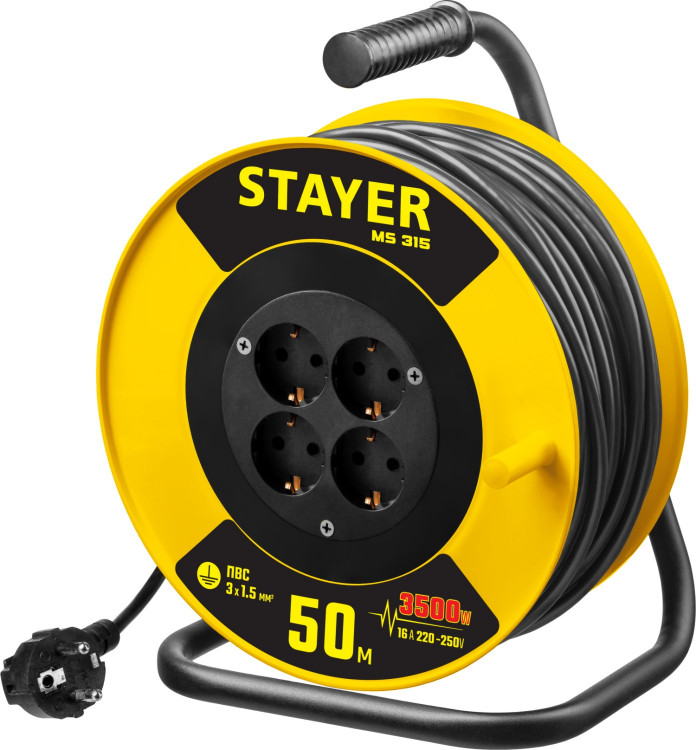 Удлинитель на катушке STAYER 55078-50