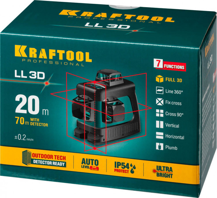 Лазерный уровень построитель плоскостей KRAFTOOL 34640