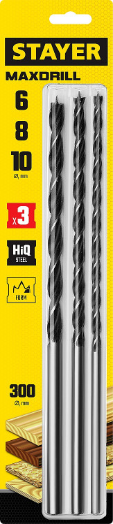 Набор спиральных сверл по дереву STAYER 2943-300-H3_z01