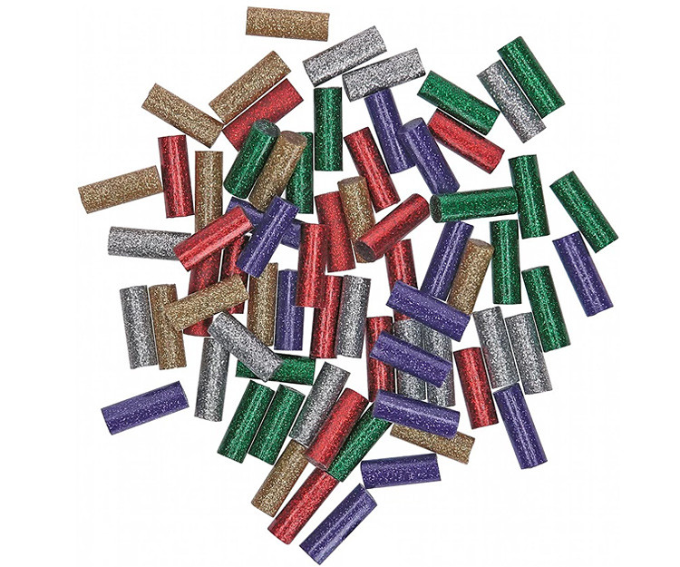 Клеевые стержни Bosch Gluey 7?20 мм с блестками, 70 шт.