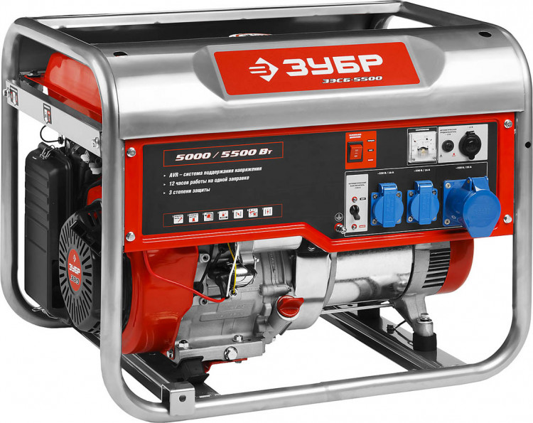 Бензиновый электрогенератор ЗУБР ЗЭСБ-5500